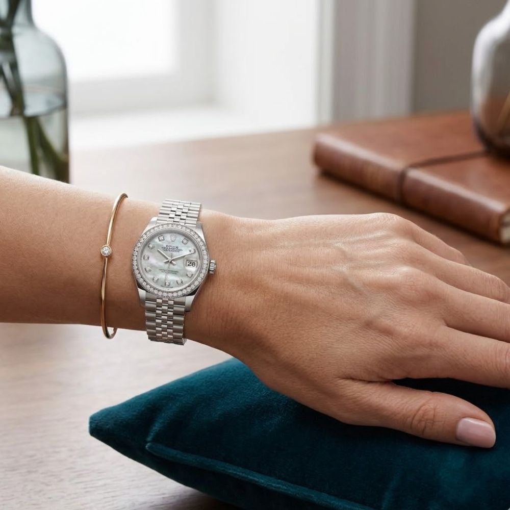 Rolex Lady Datejust 31 Oyster Oystersteel White Gold And Silver 31Mm - Image 8