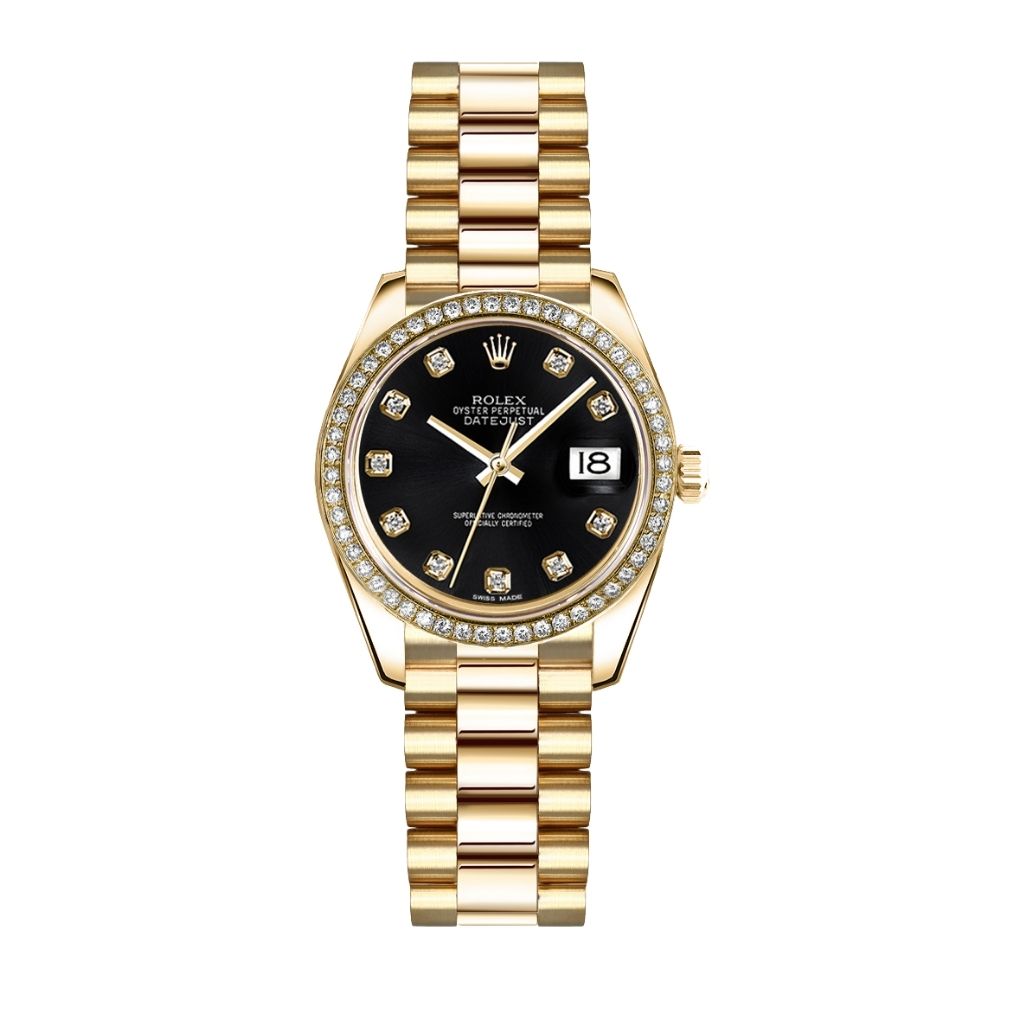 Rolex Lady Datejust 28 Oyster Oystersteel Yellow Gold And Black 28Mm