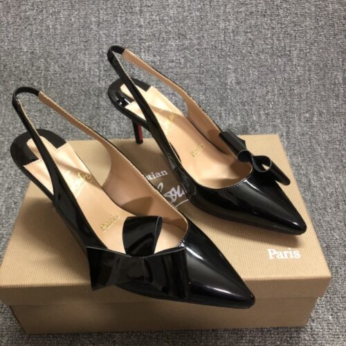 Alternative view of Christian Louboutin Clare Nodo Nappa Leather Slingback Pumps Black