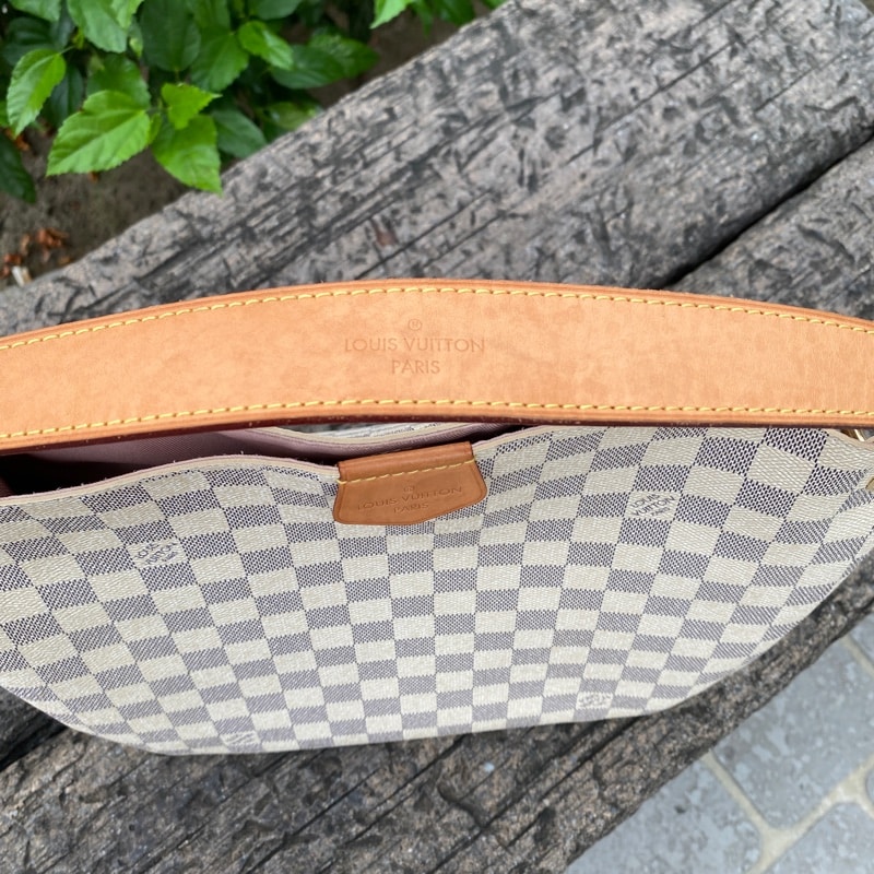 Louis Vuitton Graceful PM Damier Azur Hobo Bag Pink 35Cm N42249 - Image 6