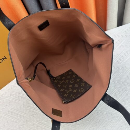 Alternative view of Louis Vuitton Low Key Cabas MM Grained Leather Tote Bag Black 47Cm M25341