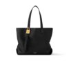 Louis Vuitton Low Key Cabas MM Grained Leather Tote Bag Black 47Cm M25341