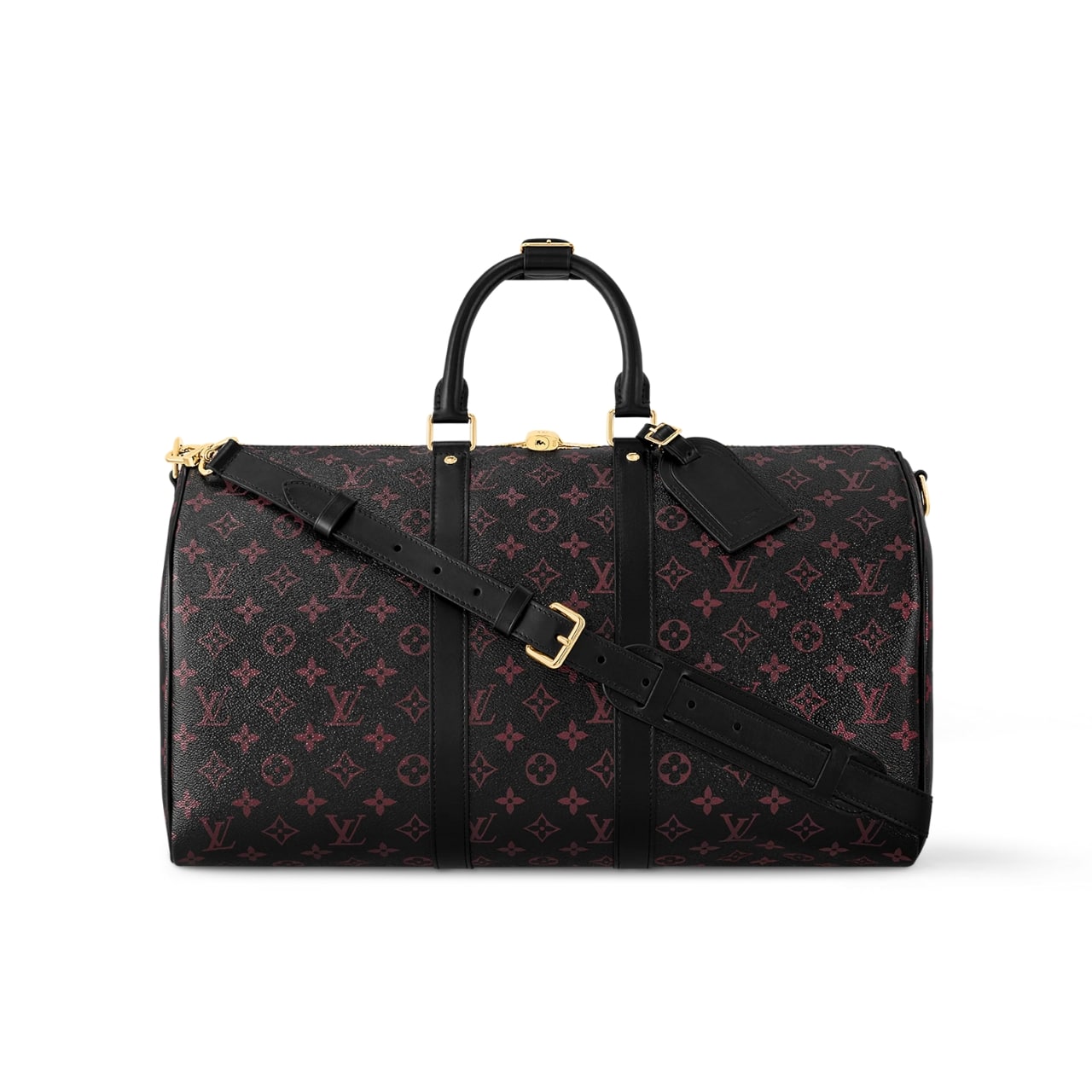 Louis Vuitton Keepall Bandoulière 45 Monogram Tomette Shoulder Bag Black 45cm M12441