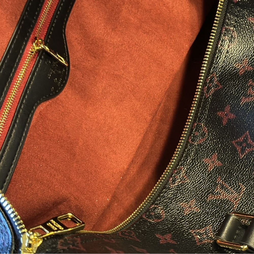 Louis Vuitton Keepall Bandoulière 45 Monogram Tomette Shoulder Bag Black 45cm M12441 - Image 10