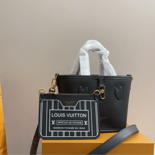 Alternative view of Louis Vuitton Neverfull Bandoulière Inside Out BB Monogram Tote Bag Black 26Cm M12099
