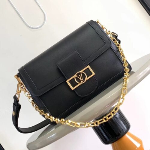 Alternative view of [Super Vip 1:1] Louis Vuitton Dauphine Soft MM Calfskin Black 24Cm M25209