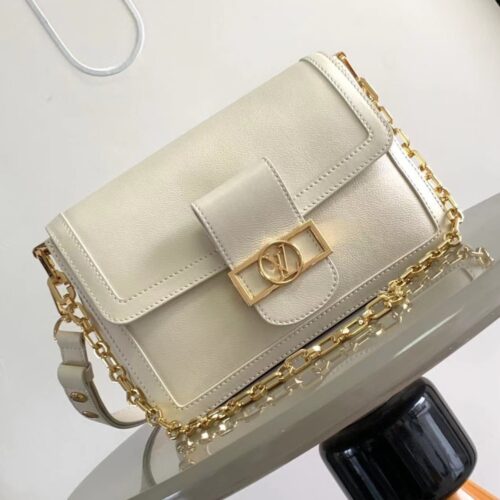 Alternative view of [Super Vip 1:1] Louis Vuitton Dauphine Soft MM White 24Cm M25050