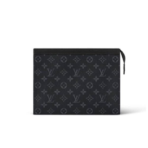Louis Vuitton Voyage Mm Pochette Clutch Monoram Black 26Cm M61692