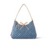 Louis Vuitton Carryall PM Monogram Denim Shoulder Bag Blue 29Cm M46855