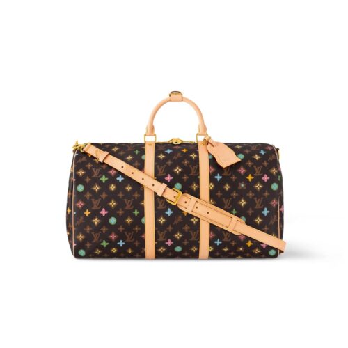Louis Vuitton Keepall Bandoulière 50 Monogram Craggy Duffle Bag Chocolate 50Cm M24901