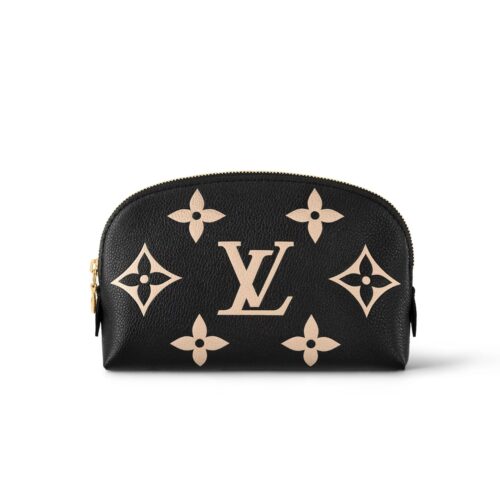 Louis Vuitton Cosmetic Pouch PM Monogram Empreinte Black 17Cm M59086