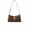 Louis Vuitton Pochette Tirette Monogram Canvas Crossbody Bag Brown 22Cm M47123