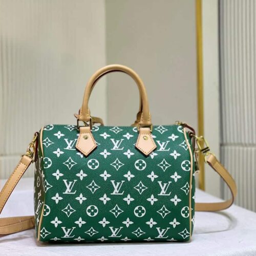 Alternative view of Louis Vuitton Speedy P9 Bandoulière 25 Monogram Canvas Handle Bag Green 25Cm M24423