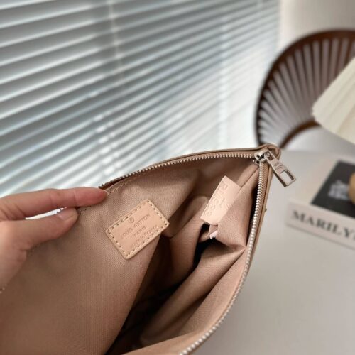 Alternative view of Louis Vuitton Takeoff Leather Pouch Beige 30Cm