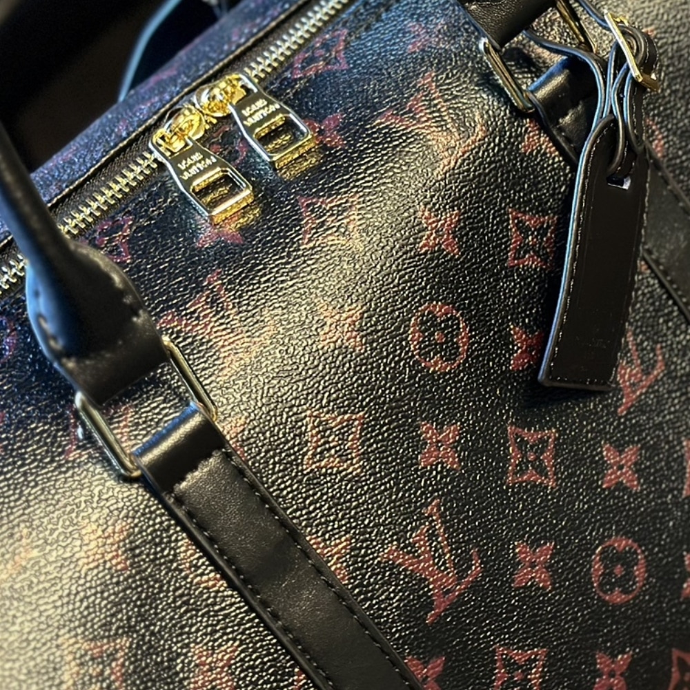 Louis Vuitton Keepall Bandoulière 45 Monogram Tomette Shoulder Bag Black 45cm M12441 - Image 8