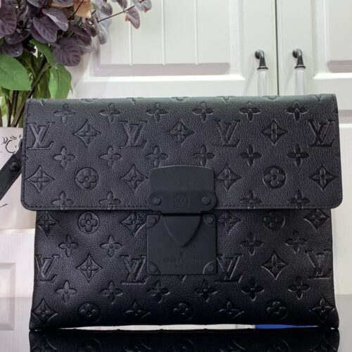Alternative view of Louis Vuitton S Lock A4 Pouch Black 28Cm M80582