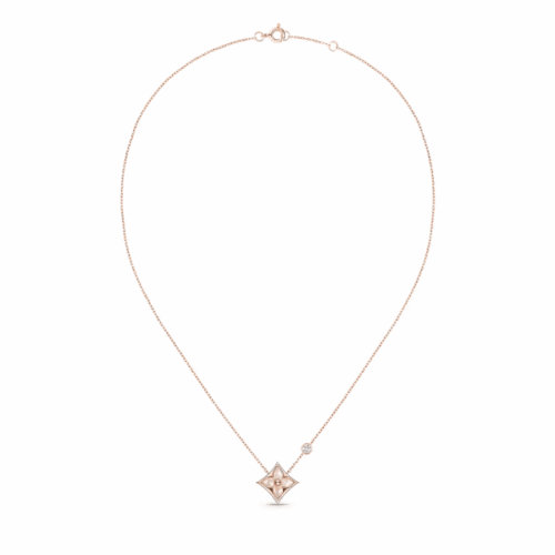 Louis Vuitton Colour Blossom Bb Star Pendant Pink Gold Pink Mother Of Pearl And Diamond Q93612