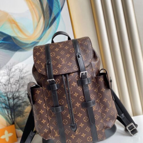 Alternative view of Louis Vuitton Christopher Mm Backpack Monogram Macassar Brown 44Cm M43735
