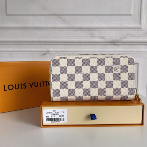 Alternative view of Louis Vuitton Long Double Zipper Wallet Damier Azur 19Cm