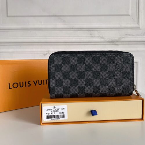 Alternative view of Louis Vuitton Long Double Zipper Wallet Damier Graphite Canvas 19Cm