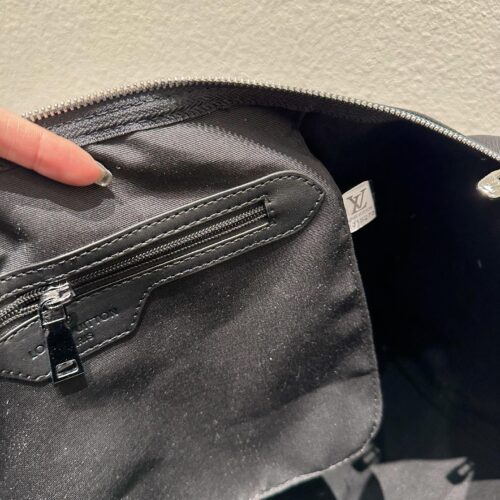 Alternative view of Louis Vuitton Keepall Bandoulière 50 Monogram Shadow Leather Travel Bag Black M44810