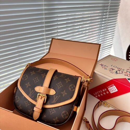 Alternative view of Louis Vuitton Saumur BB Monogram Shoulder Bag Brown 20Cm M46740