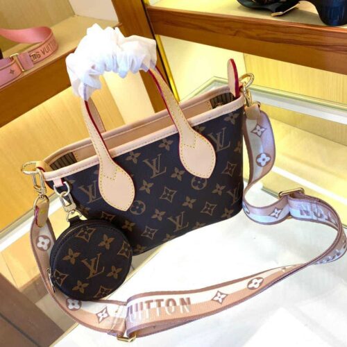 Alternative view of Louis Vuitton Neverfull BB Monogram Canvas Handle Bag Beige 24Cm M46705