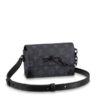 Louis Vuitton Steamer Monogram Eclipse Wearable Wallet Black 18Cm M81783