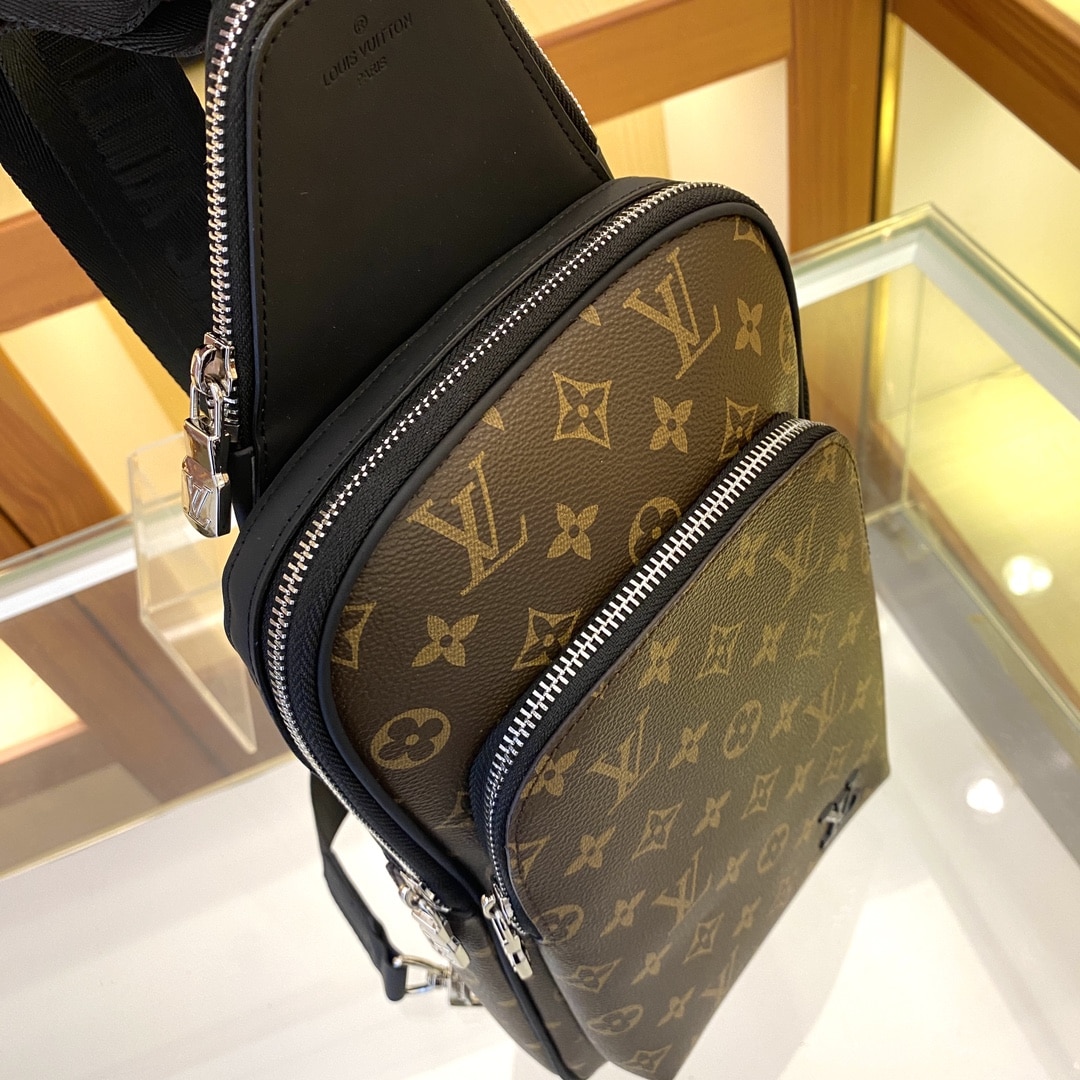 Louis Vuitton Avenue Slingbag Monogram Macassar Brown 31Cm M46327 - Image 9