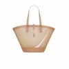 Saint Laurent Panier Medium Vinyl And Vegetable Tanned Leather Tote Bag Brown 28 Cm 773697Fac0F2275