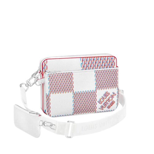 Louis Vuitton Trio Messenger Damier Graphite Crossbody Bag White 25Cm M20665