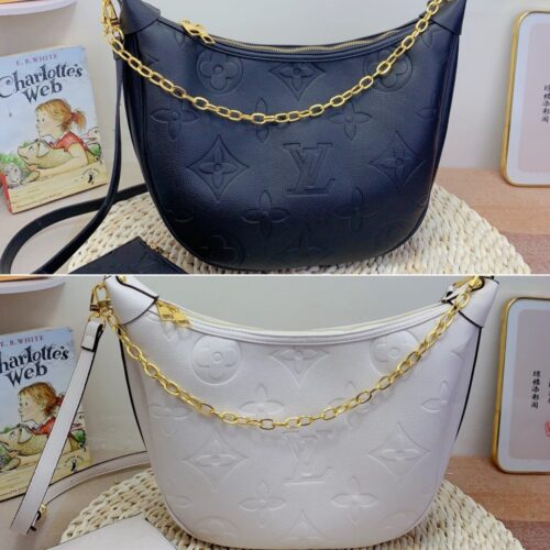 Alternative view of Louis Vuitton Loop Hobo Monogram Empreinte Shoulder Bag Black 38Cm M46725