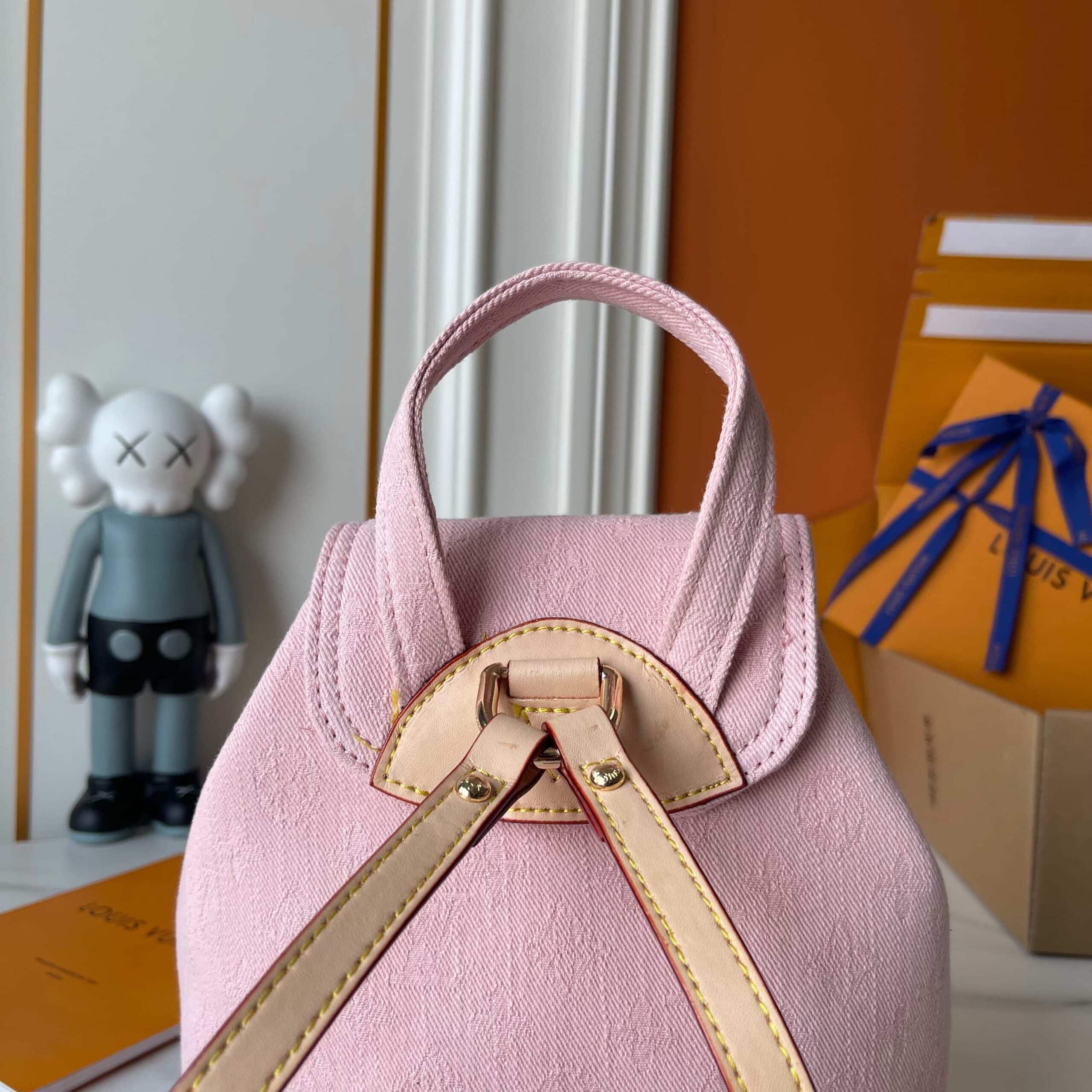 Louis Vuitton Venice Small Monogram Denim Backpack Pink 26cm M13031 - Image 6
