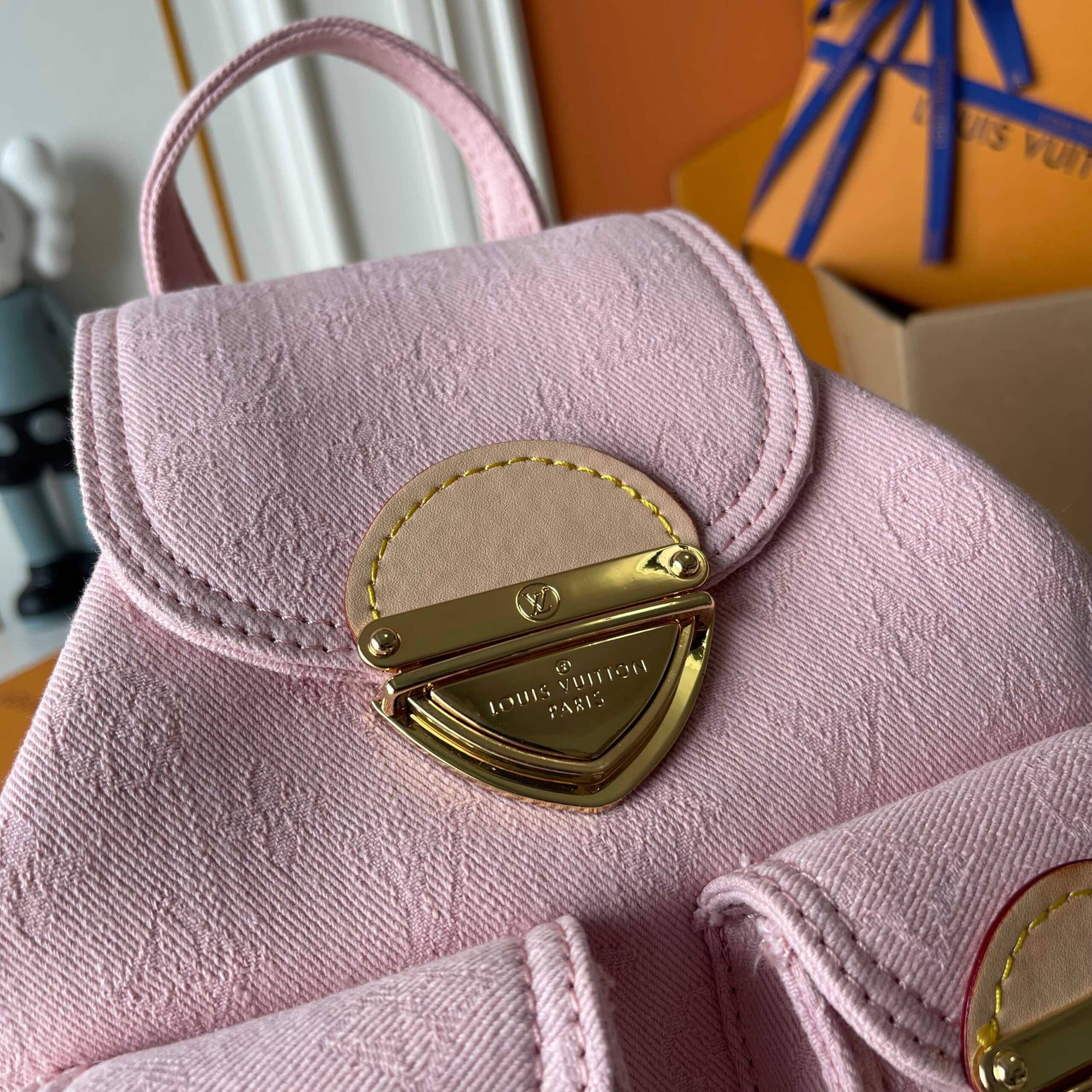 Louis Vuitton Venice Small Monogram Denim Backpack Pink 26cm M13031 - Image 5