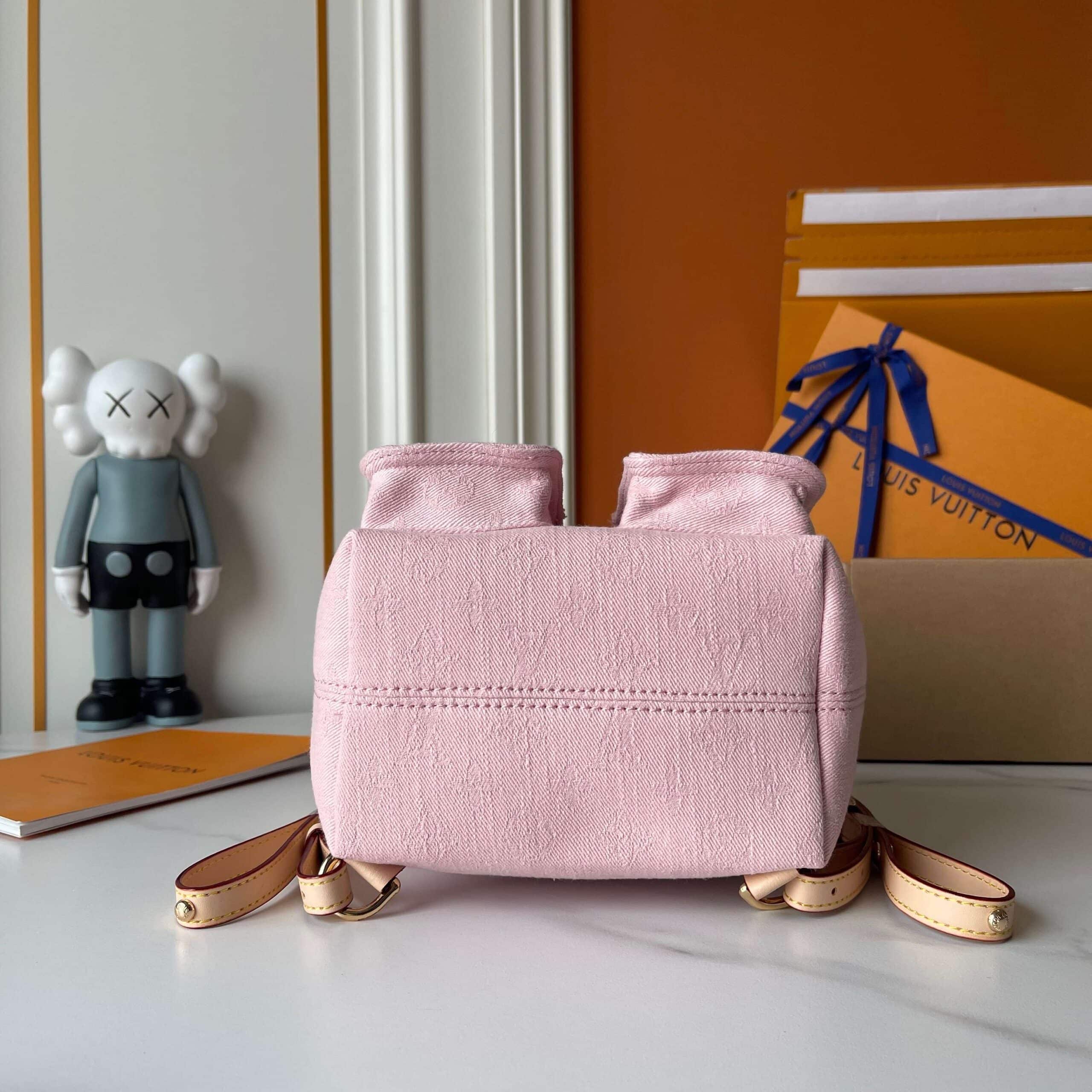 Louis Vuitton Venice Small Monogram Denim Backpack Pink 26cm M13031 - Image 4