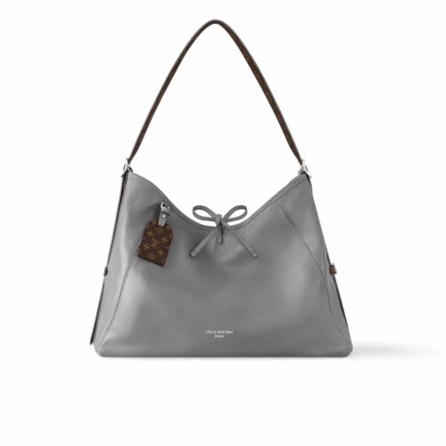 Louis Vuitton Carryall Vibe MM Leather Shoulder Bag Gris Trianon 40Cm M12583