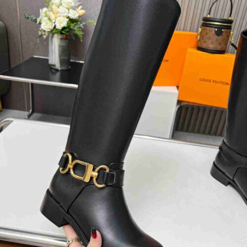 Alternative view of Louis Vuitton Westside Flat High Boot Black 1Ac6V8