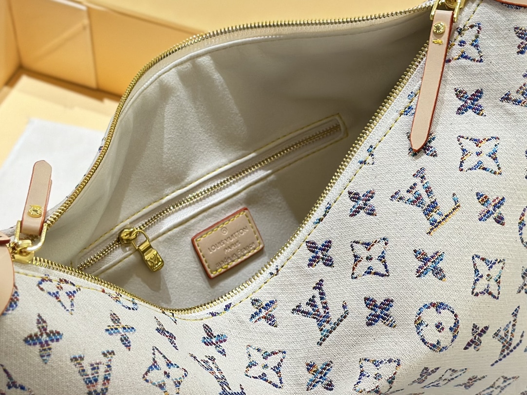 Louis Vuitton Loop Hobo Monogram Shoulder Bag Multicolor Beige 38Cm - Image 9