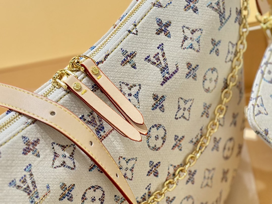 Louis Vuitton Loop Hobo Monogram Shoulder Bag Multicolor Beige 38Cm - Image 4
