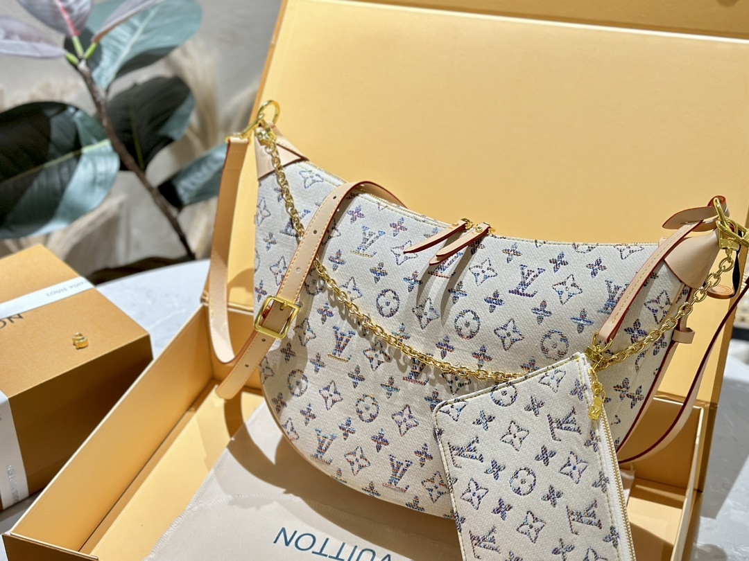 Louis Vuitton Loop Hobo Monogram Shoulder Bag Multicolor Beige 38Cm - Image 2