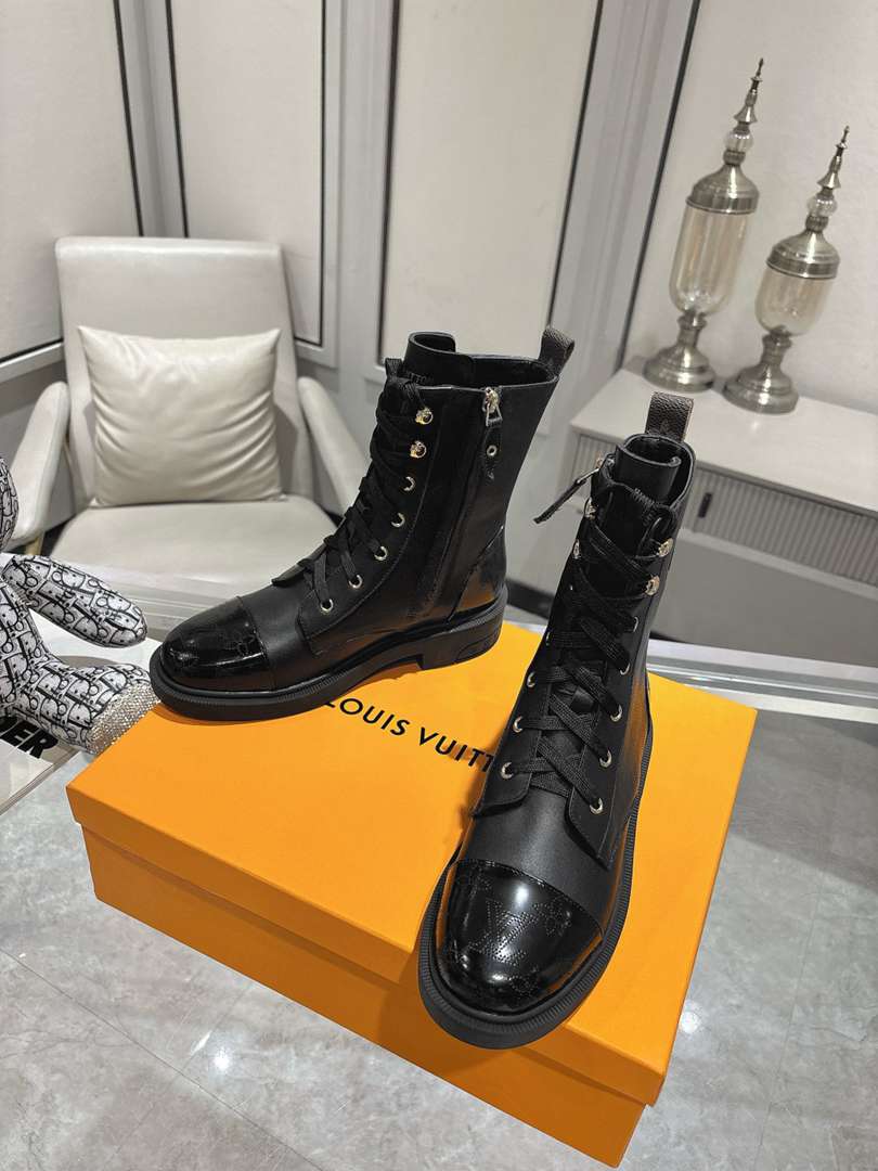 Louis Vuitton Citizen Flat Ranger Leather Boot Black - Image 4