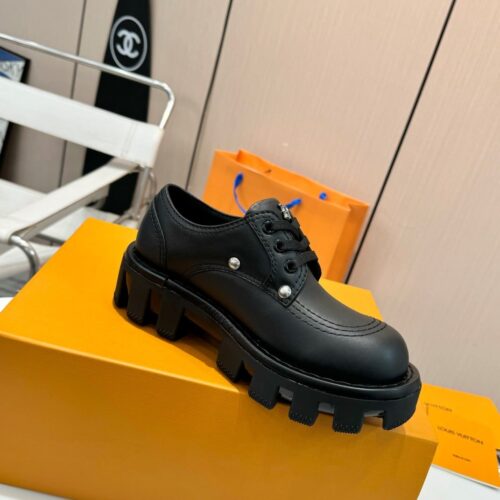 Alternative view of Louis Vuitton LV Checker Leather Derby Black 1ACN3W