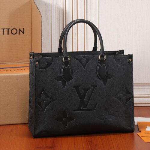 Alternative view of Louis Vuitton Onthego MM Monogram Empreinte Tote Bag Black 35cm M45595
