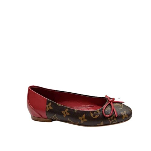 Louis Vuitton Joy Monogram Canvas Ballerina Brown And Red