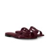 Louis Vuitton LV Isola Leather Flat Mule Wine Red 1ABP2W