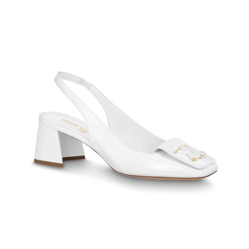 Louis Vuitton Shake Leather Slingback White 1Abh59