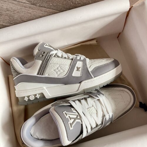 Alternative view of Louis Vuitton Lv Trainer Sneaker Grey White 1A8Kba