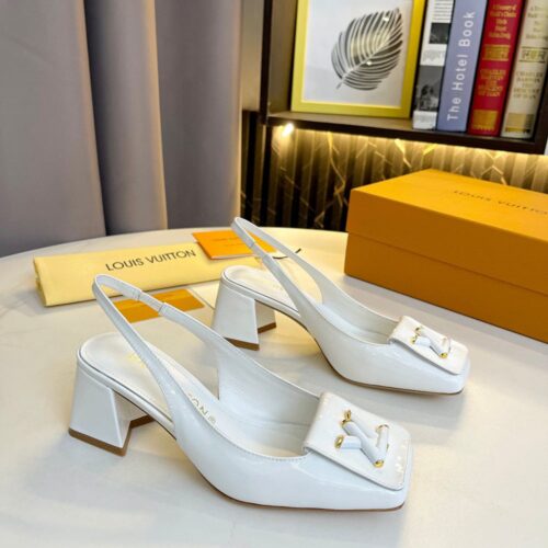 Alternative view of Louis Vuitton Shake Leather Slingback White 1Abh59