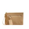 Louis Vuitton Takeoff Leather Pouch Beige 30Cm