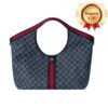 [Super Vip 1:1] Gucci Giglio Large Tote Bag Blue And White Gg Denim 60Cm ‎853971 Faffq 8864